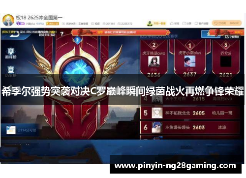 希季尔强势突袭对决C罗巅峰瞬间绿茵战火再燃争锋荣耀 希季尔强势突袭对决C罗巅峰瞬间绿茵战火再燃争锋荣耀